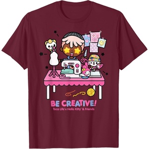 image:imageToca Life x Hello Kitty amp Friends BE Creative TShirtBurgundy