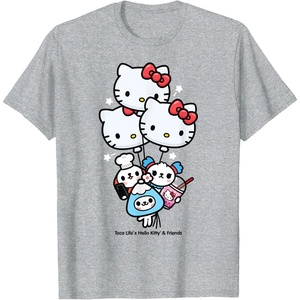 image:imageToca Life x Hello Kitty amp Friends Balloons TShirtHeather Grey