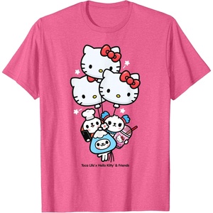 image:imageToca Life x Hello Kitty amp Friends Balloons TShirtPink Heather