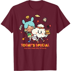 image:imageToca Life x Hello Kitty amp Friends Todays Special TShirtBurgundy