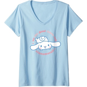image:imageWomens Cinnamoroll Let the Good Times Roll VNeck TShirtBaby Blue