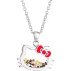 image:imageHello Kitty Sanrio Womens Shaker Pendant Necklace 18  Silver Plated Necklace Officially Licensed