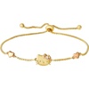 image:imageSanrio Kitty Bracelet for Women Official License 18k Gold FlashPlated Lariat Bracelet with Crystal and TwoTone Hearts