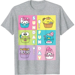 image:imageSundae Fun Day ft Sanrio Characters Ice Cream Dessert TShirtHeather Grey