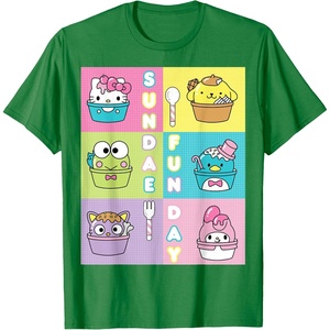 image:imageSundae Fun Day ft Sanrio Characters Ice Cream Dessert TShirtKelly Green