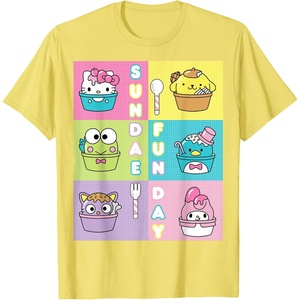 image:imageSundae Fun Day ft Sanrio Characters Ice Cream Dessert TShirtLemon Yellow